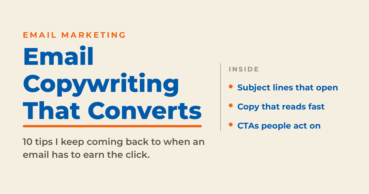 Neal Schaffer branded title card for email copywriting that converts, with a preview of what the post covers.