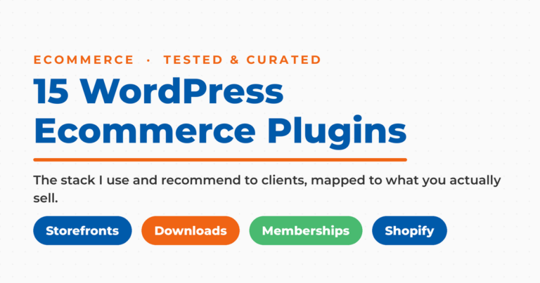 Neal Schaffer title card reading "15 WordPress Ecommerce Plugins," with pills for storefronts, downloads, memberships, and Shopify.