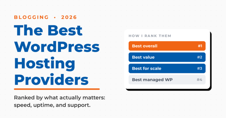 Neal Schaffer branded title card for the best WordPress hosting providers, ranked by speed, uptime, and support.