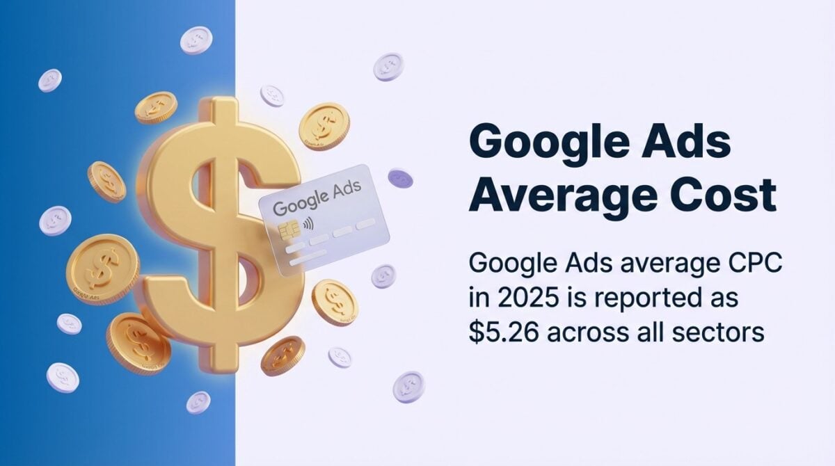 Average Google Ads CPC: $5.26 (2025).