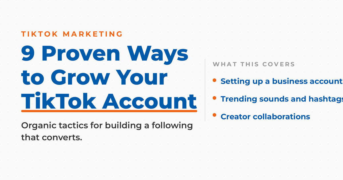 Neal Schaffer featured graphic listing 9 proven ways to grow your TikTok account, including business account setup, trending sounds and hashtags, and creator collaborations