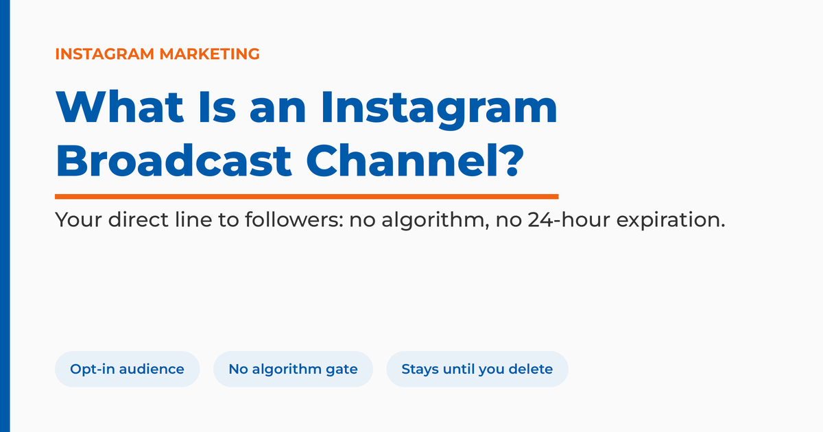 What is an Instagram Broadcast Channel, explained by Neal Schaffer
