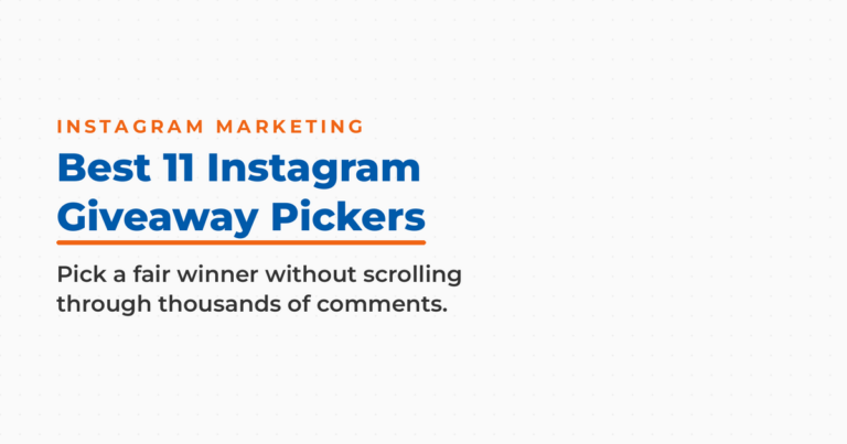 Best 11 Instagram Giveaway Pickers title card: pick a fair winner without scrolling through thousands of comments