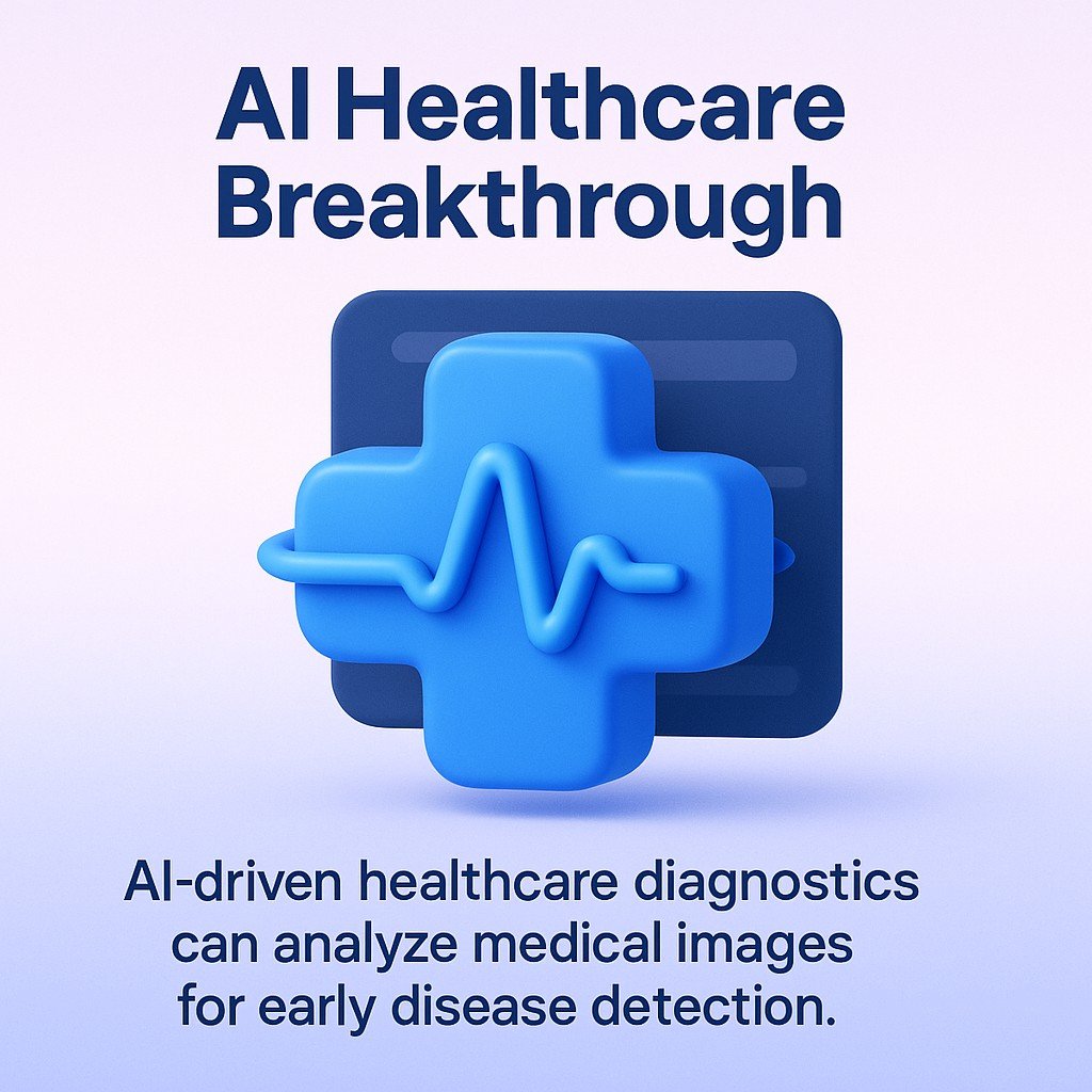 AI Healthcare Breakthrough — AI can analyze medical images to spot disease earlier.